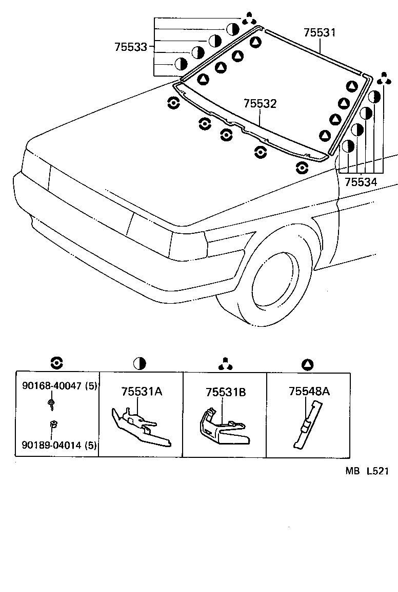  TERCEL |  FRONT MOULDING