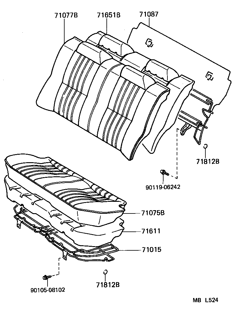  TERCEL |  REAR SEAT SEAT TRACK