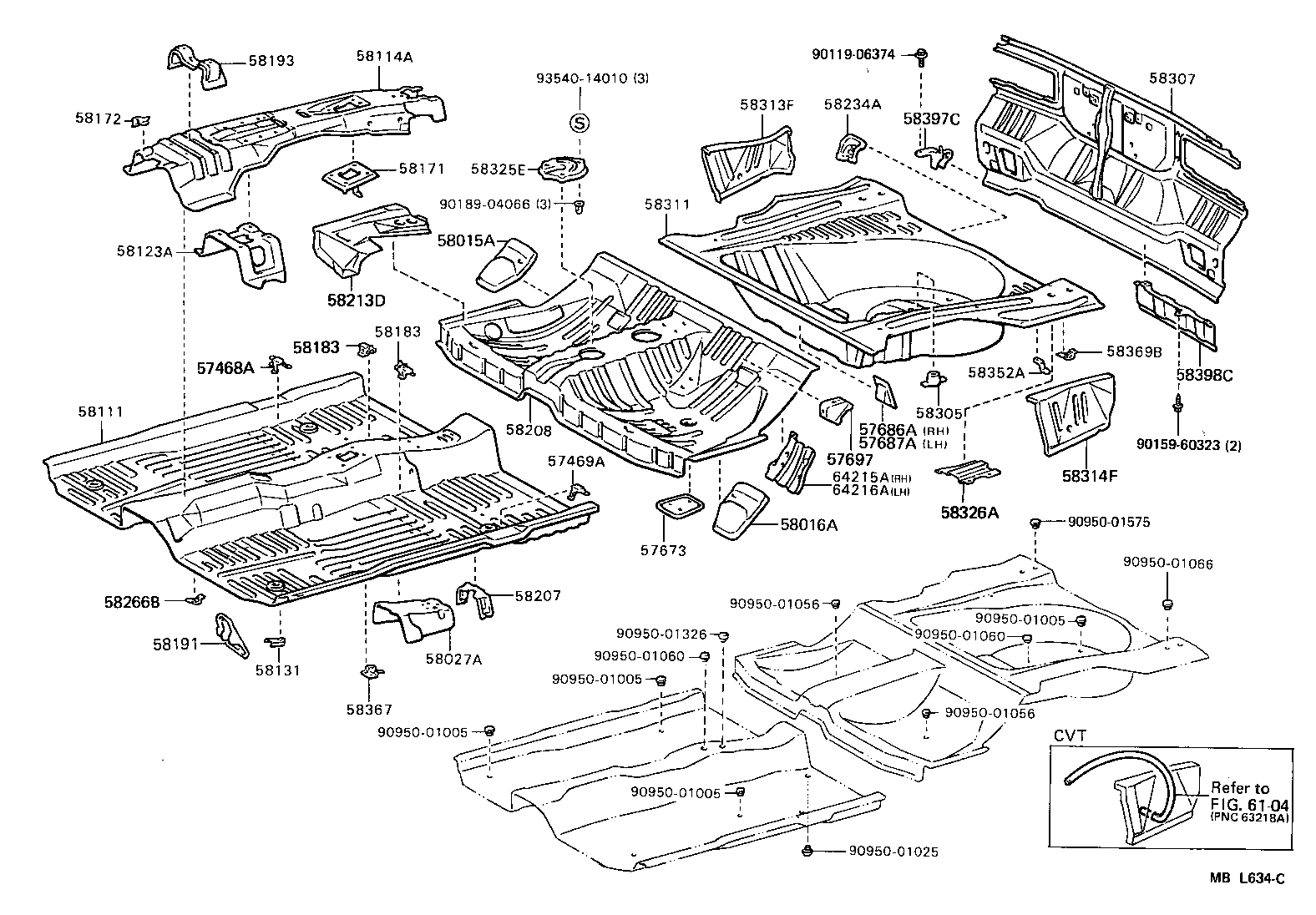  CELICA |  FLOOR PAN LOWER BACK PANEL