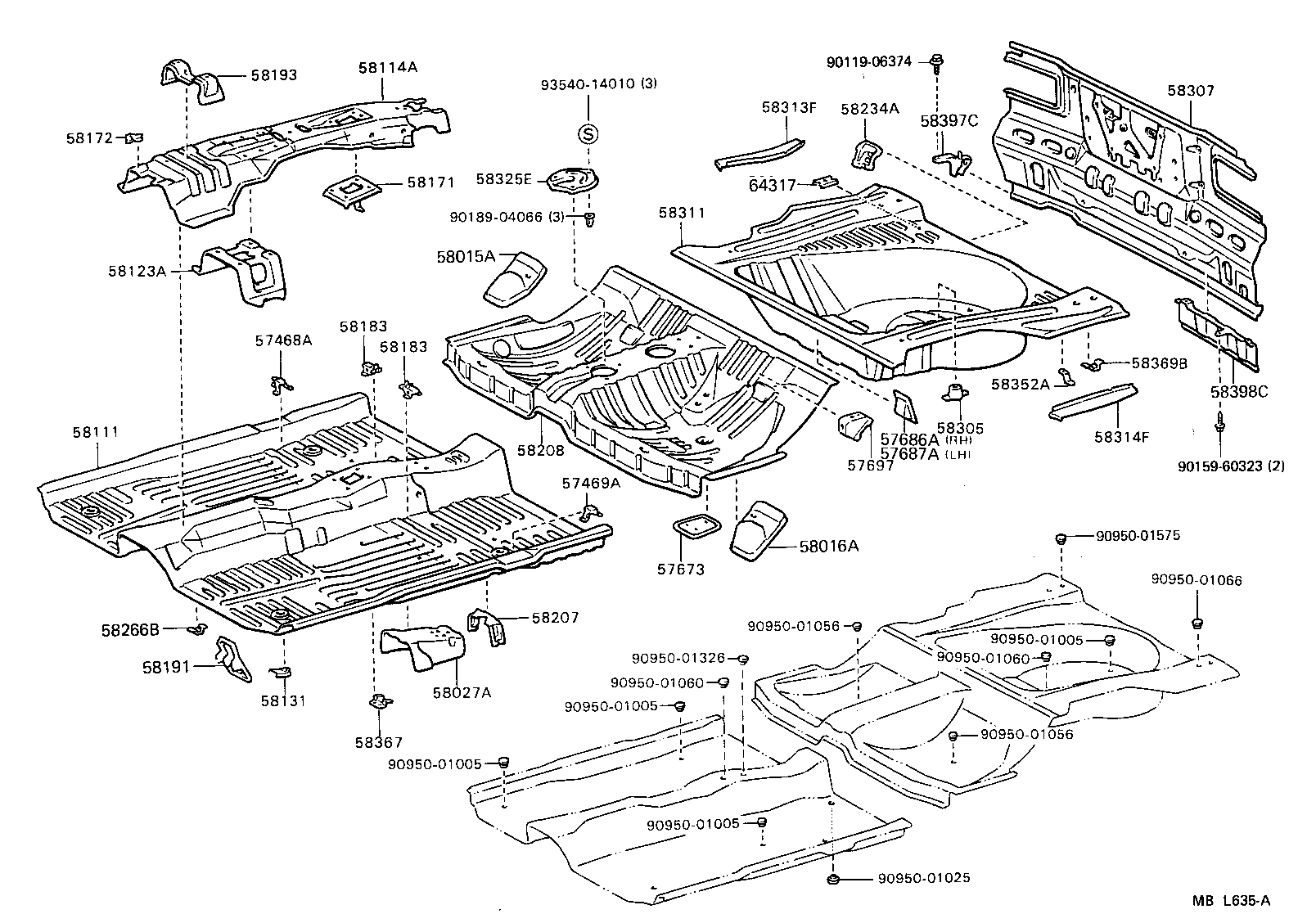  CELICA |  FLOOR PAN LOWER BACK PANEL