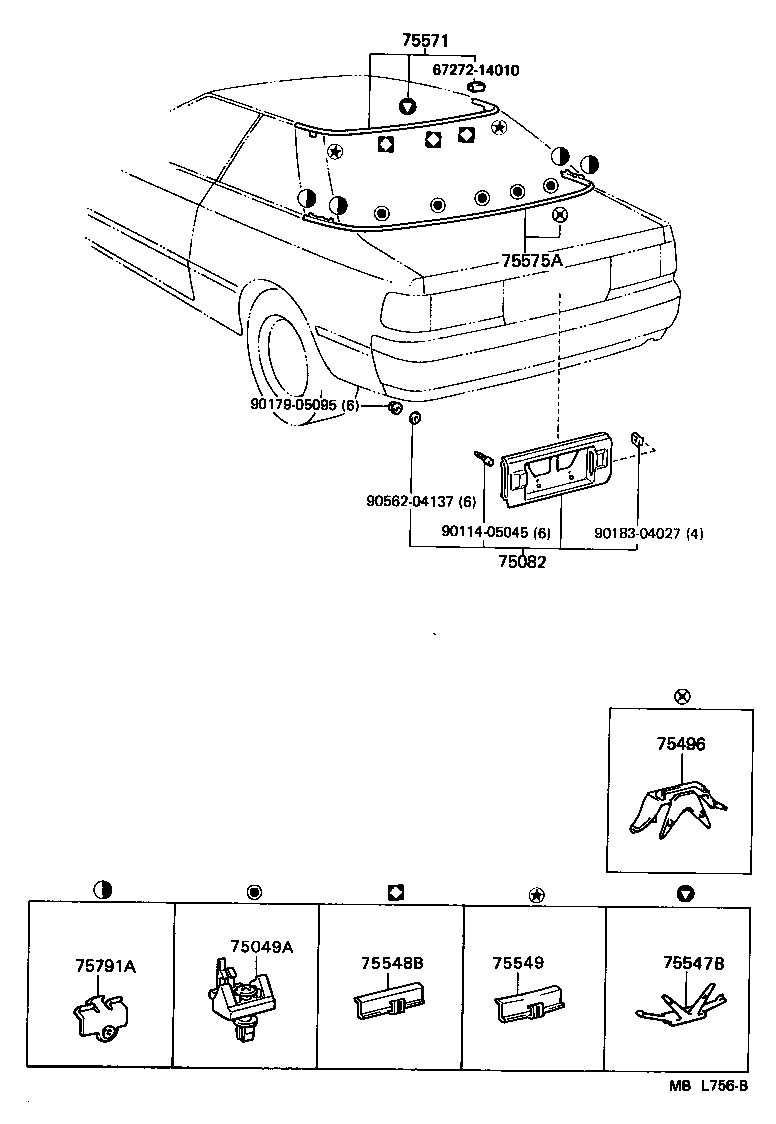  CELICA |  REAR MOULDING