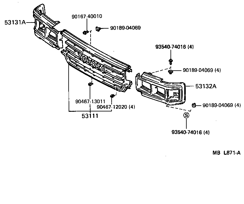  LAND CRUISER 62 |  RADIATOR GRILLE