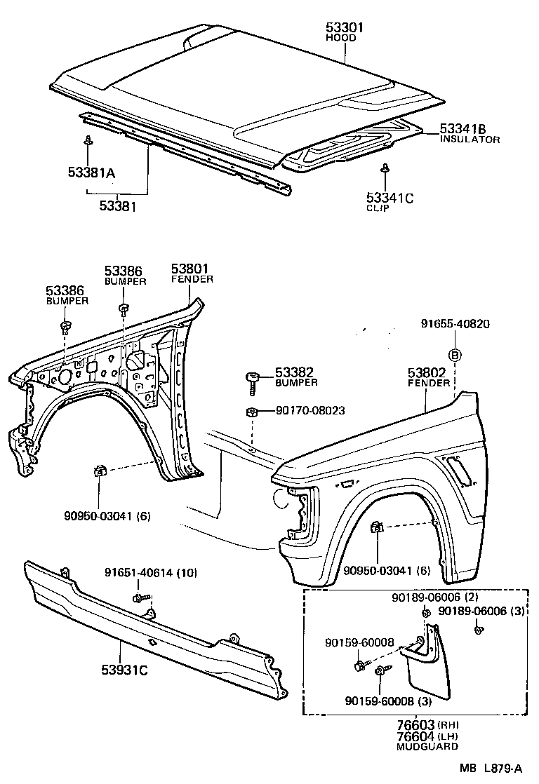  LAND CRUISER 62 |  HOOD FRONT FENDER