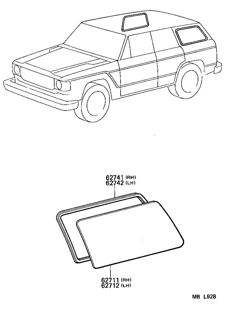  LAND CRUISER 62 |  SIDE WINDOW