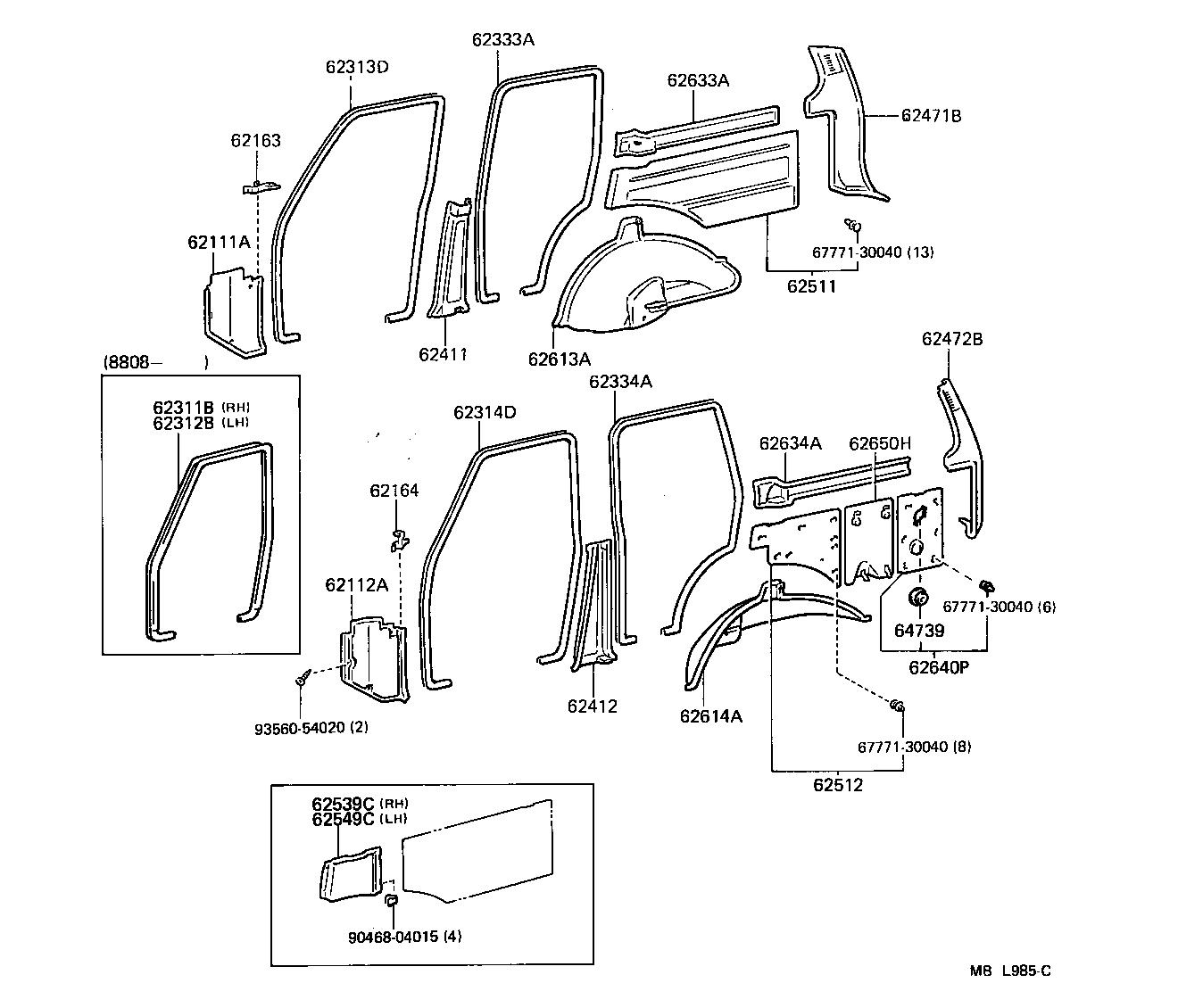  LAND CRUISER 62 |  INSIDE TRIM BOARD