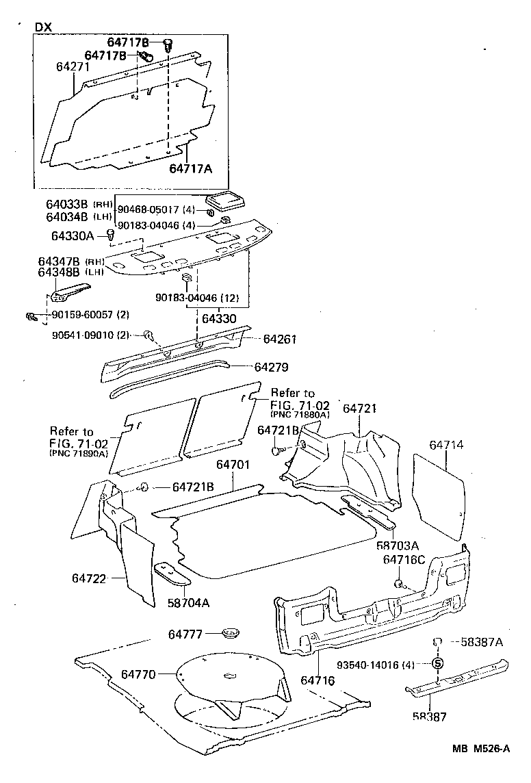  CAMRY |  PACKAGE TRAY PANEL LUGGAGE COMPARTMENT MAT