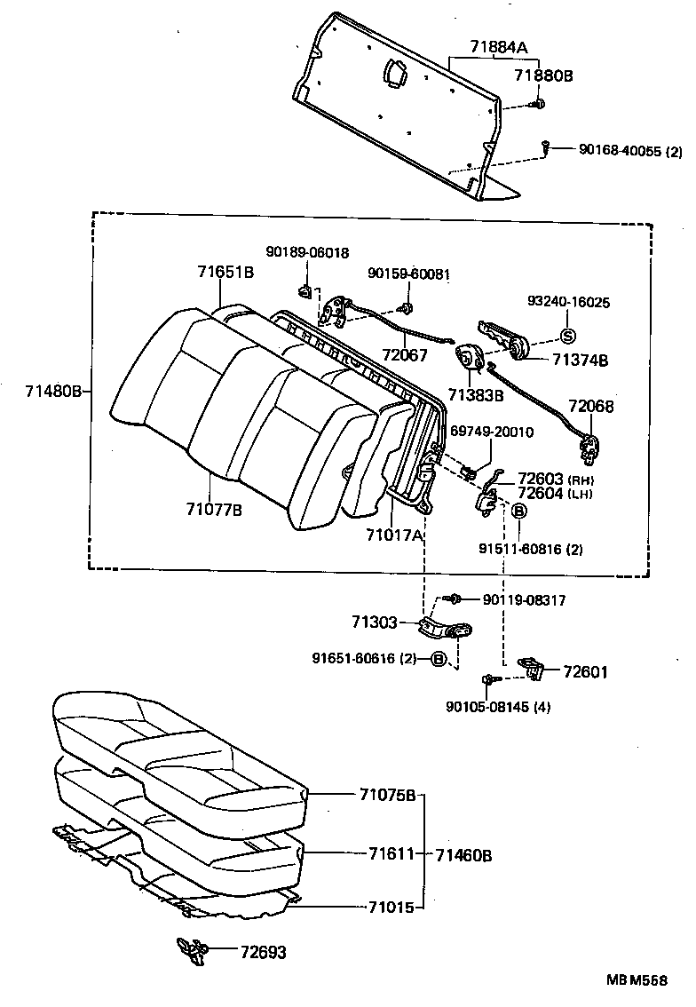  CELICA |  REAR SEAT SEAT TRACK
