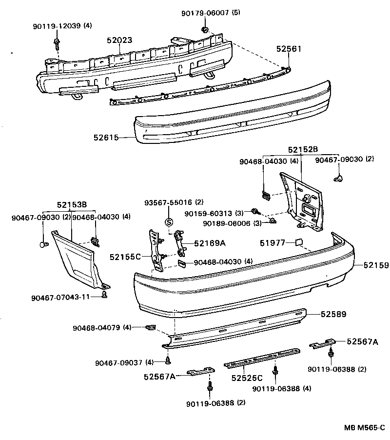  CELICA |  REAR BUMPER BUMPER STAY