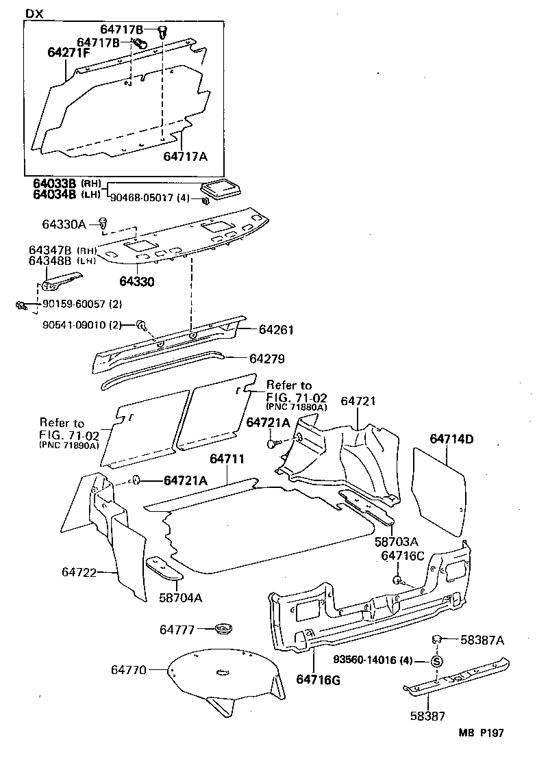  CAMRY JPP |  PACKAGE TRAY PANEL LUGGAGE COMPARTMENT MAT