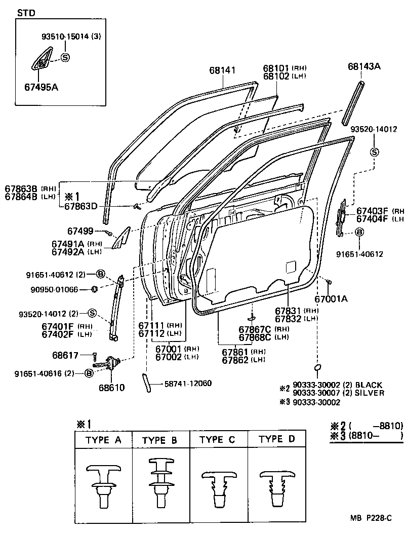  CAMRY NAP |  FRONT DOOR PANEL GLASS