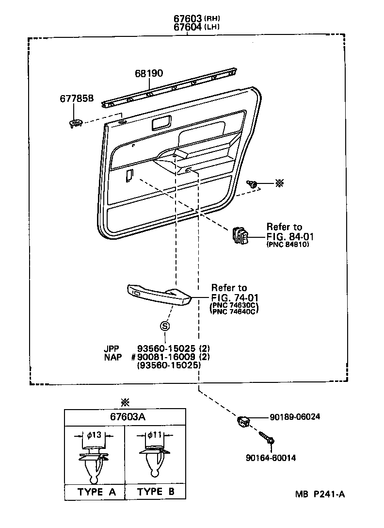  CAMRY NAP |  REAR DOOR PANEL GLASS