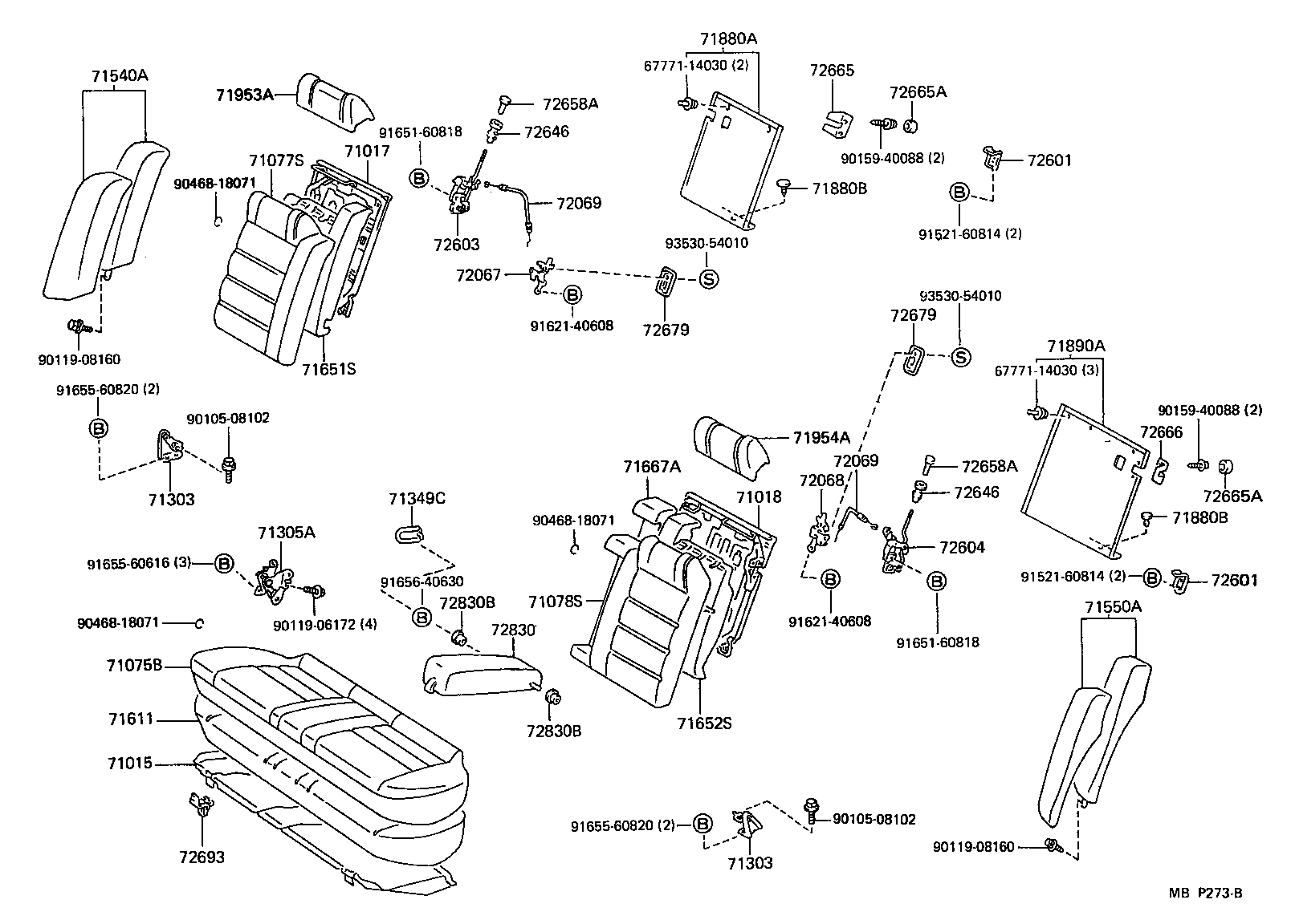  CAMRY JPP |  REAR SEAT SEAT TRACK