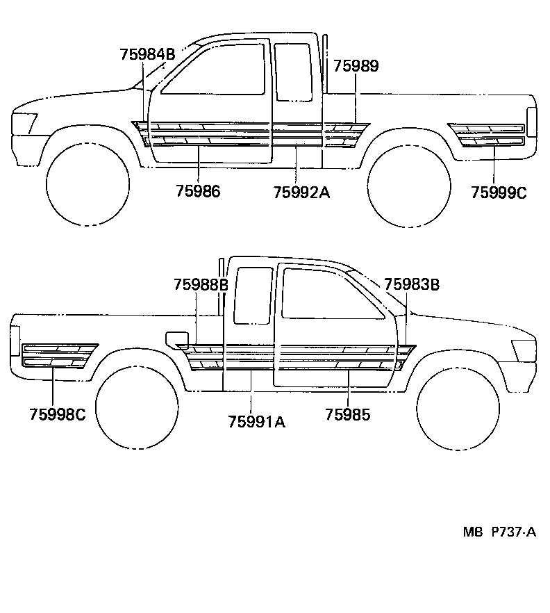  4 RUNNER TRUCK |  BODY STRIPE