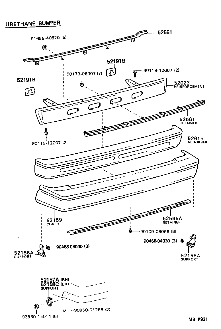  VAN |  REAR BUMPER BUMPER STAY