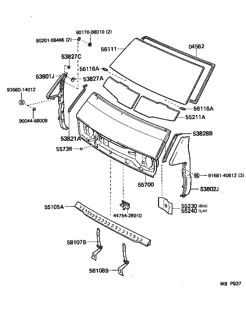  VAN |  FRONT PANEL WINDSHIELD GLASS