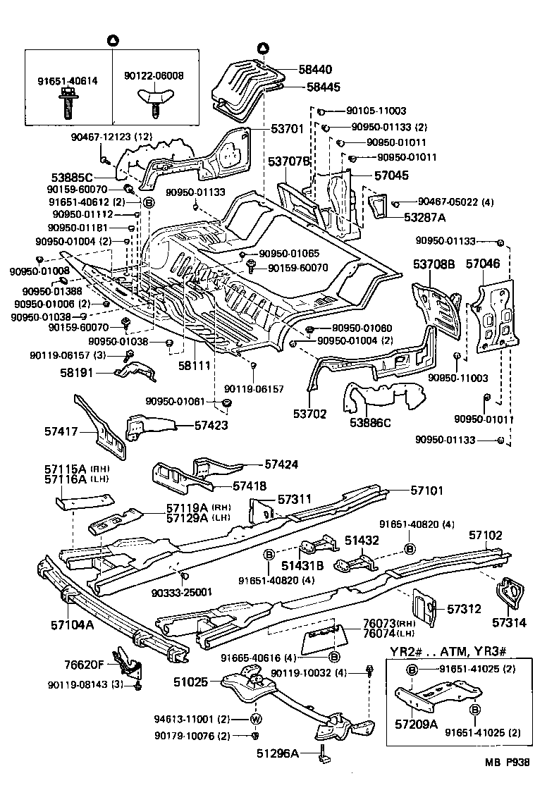  VAN |  FRONT FLOOR PANEL FRONT FLOOR MEMBER