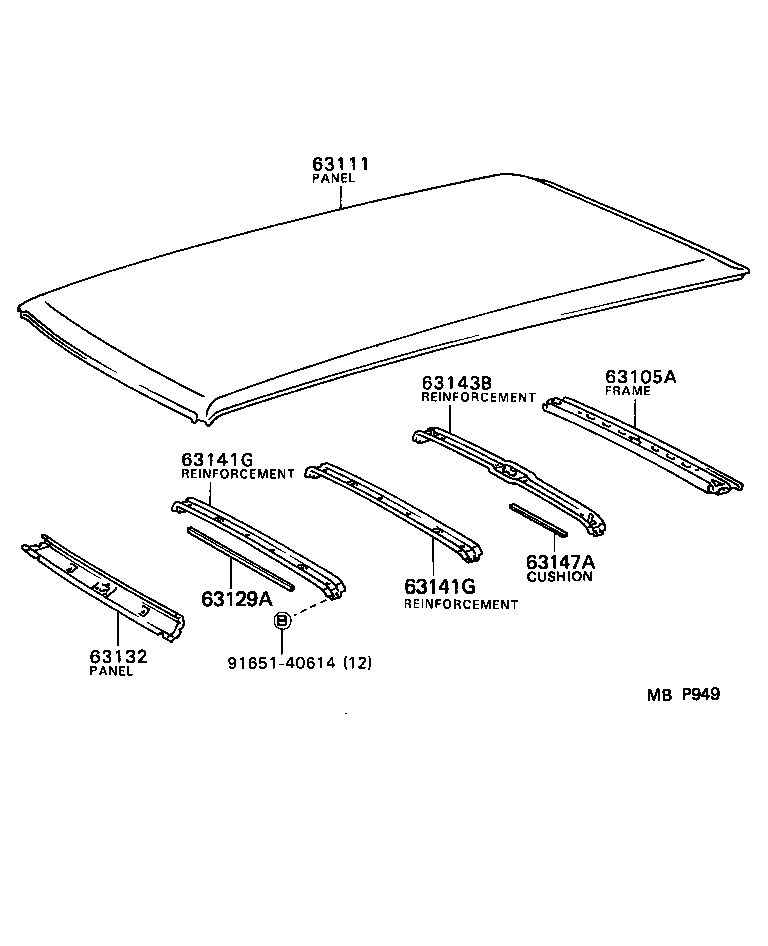  VAN |  ROOF PANEL BACK PANEL