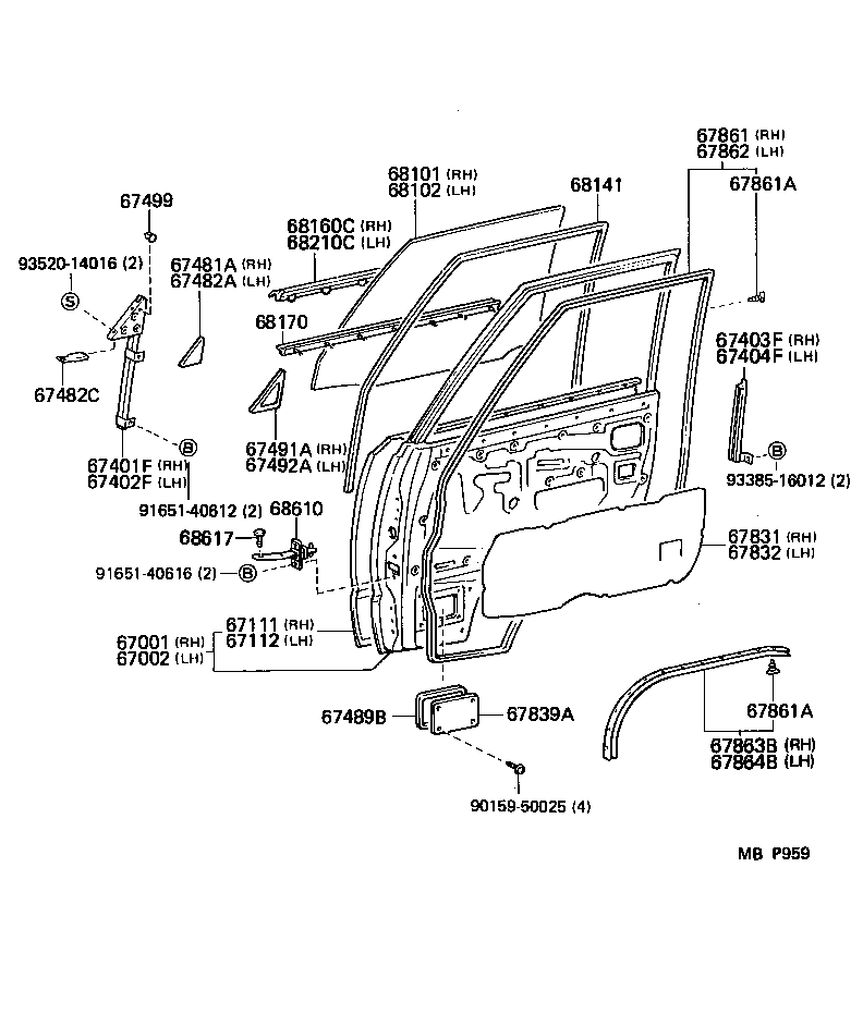  VAN |  FRONT DOOR PANEL GLASS