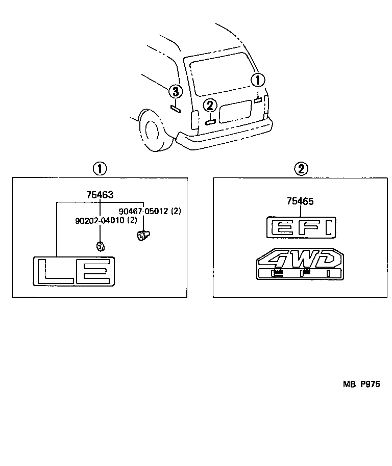  VAN |  EMBLEM NAME PLATE