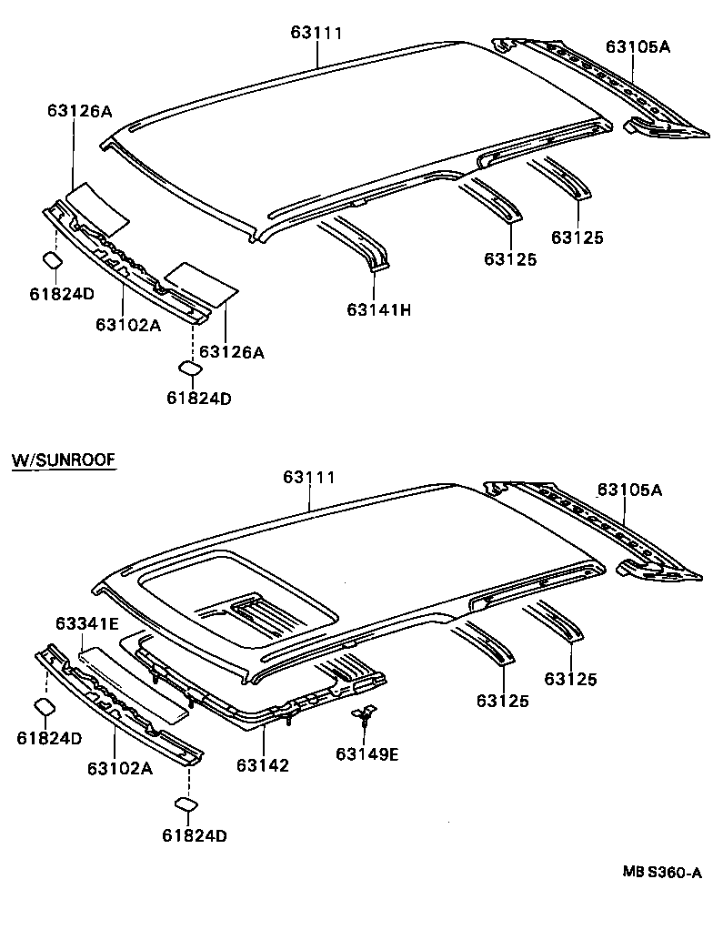  4 RUNNER TRUCK |  ROOF PANEL BACK PANEL