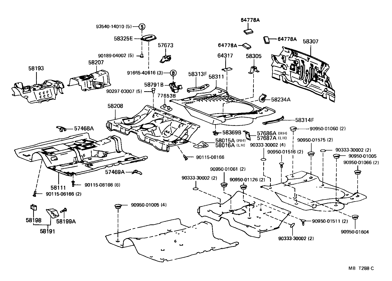  CELICA |  FLOOR PAN LOWER BACK PANEL