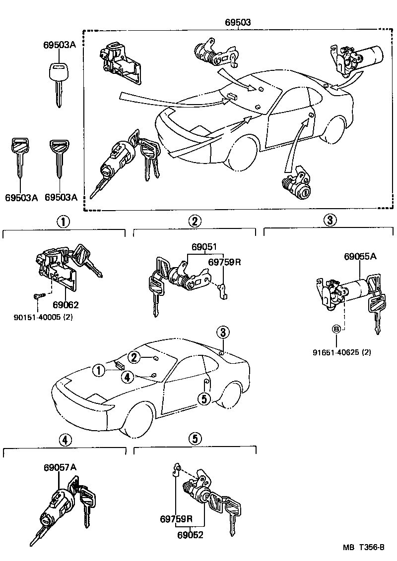  CELICA |  LOCK CYLINDER SET