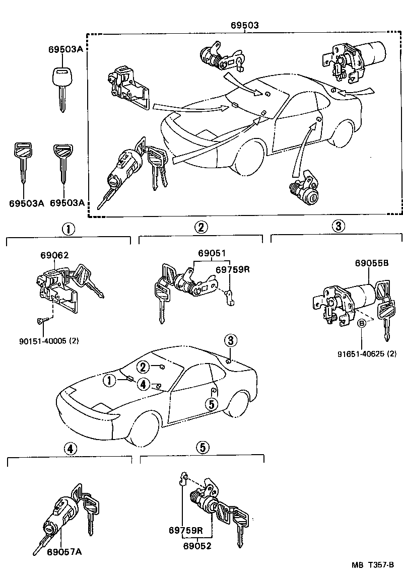  CELICA |  LOCK CYLINDER SET