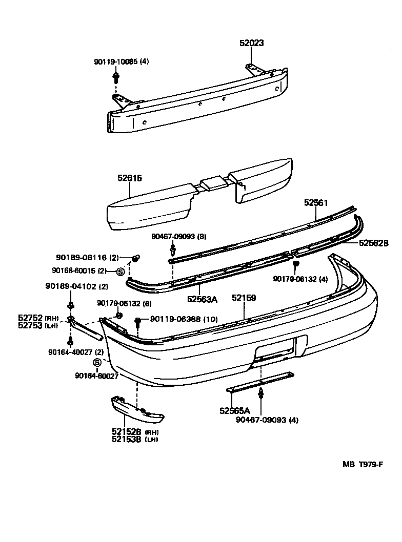  MR2 |  REAR BUMPER BUMPER STAY