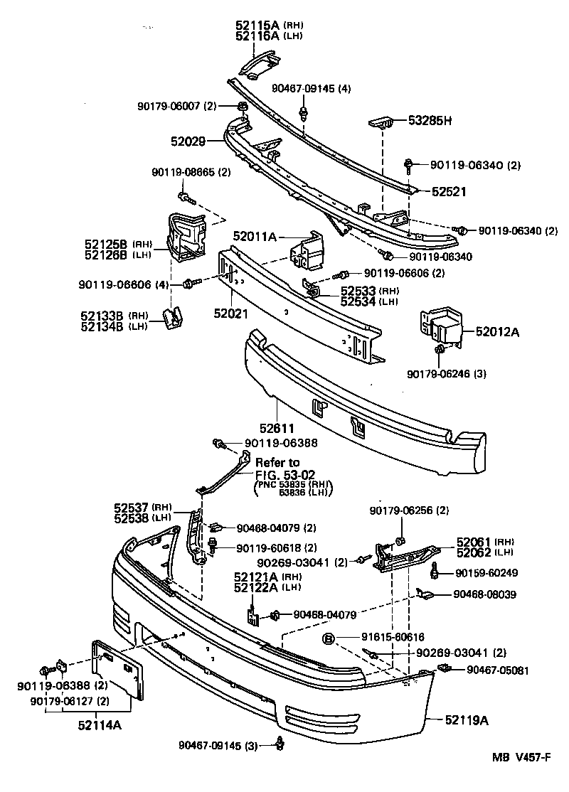  ES300 |  FRONT BUMPER BUMPER STAY