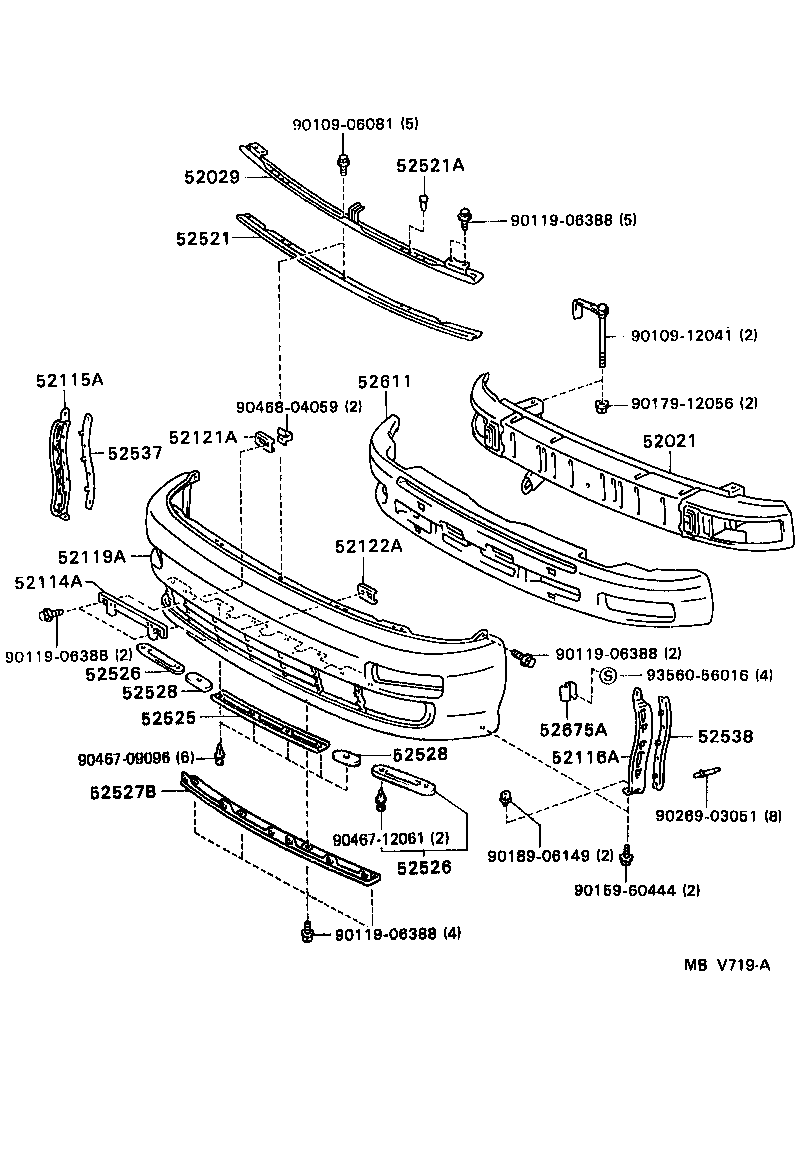  CELICA |  FRONT BUMPER BUMPER STAY