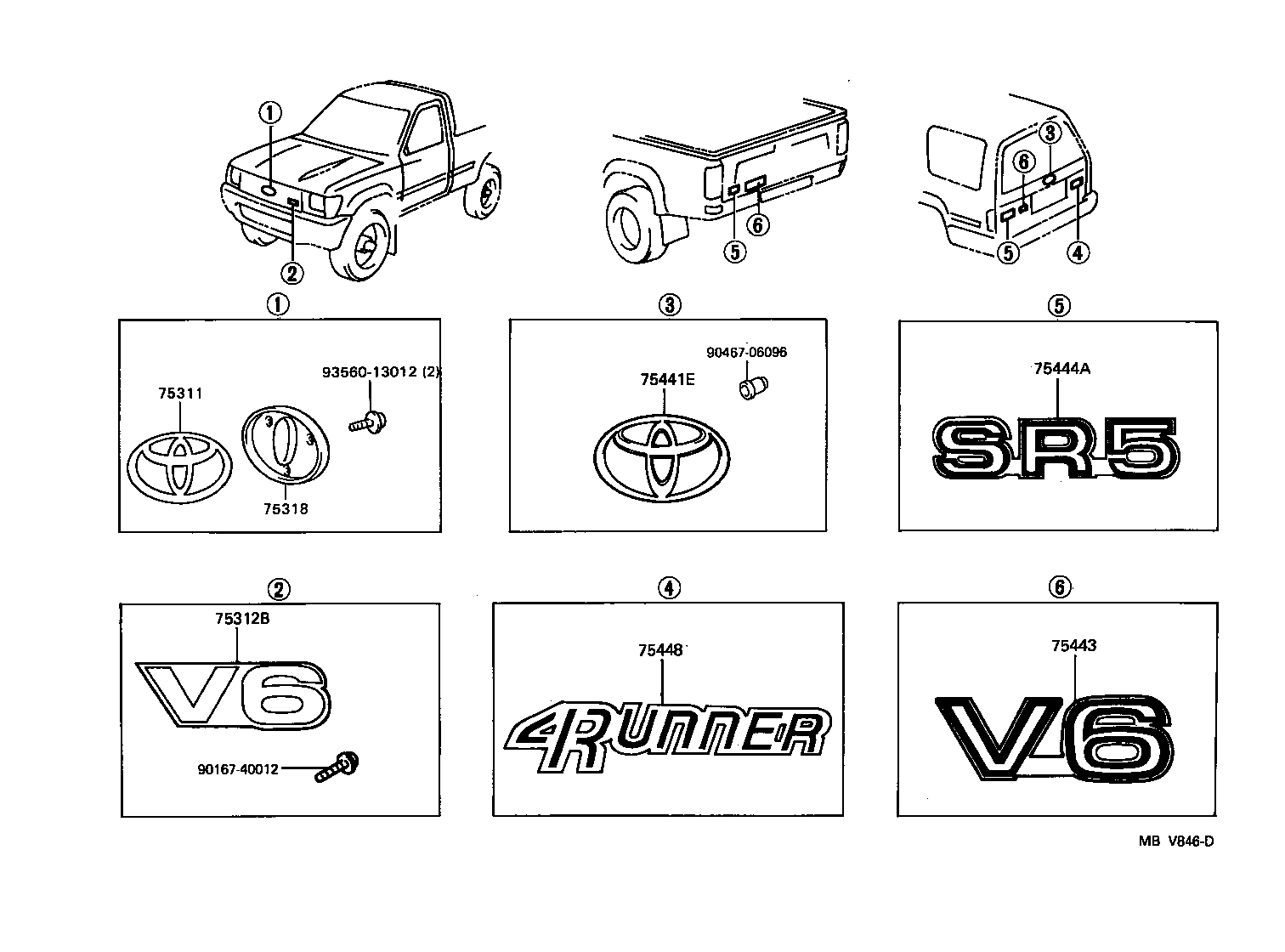  4 RUNNER TRUCK |  EMBLEM NAME PLATE