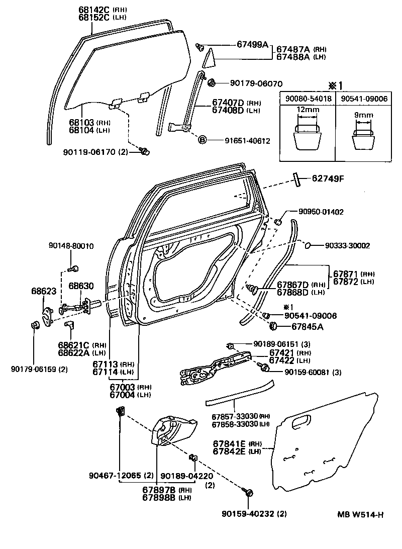  CAMRY NAP |  REAR DOOR PANEL GLASS