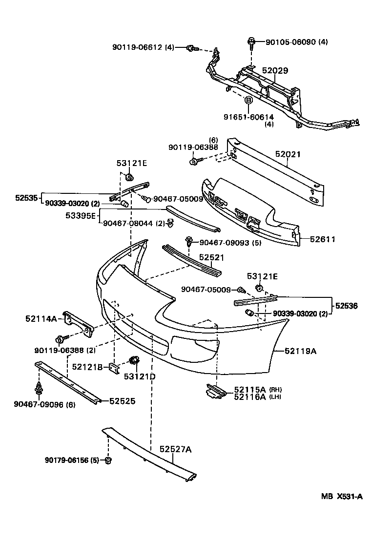  SUPRA |  FRONT BUMPER BUMPER STAY