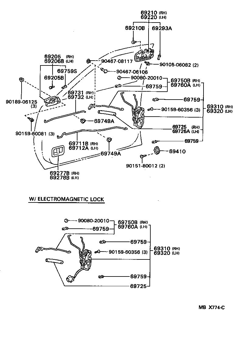  CAMRY NAP |  FRONT DOOR LOCK HANDLE