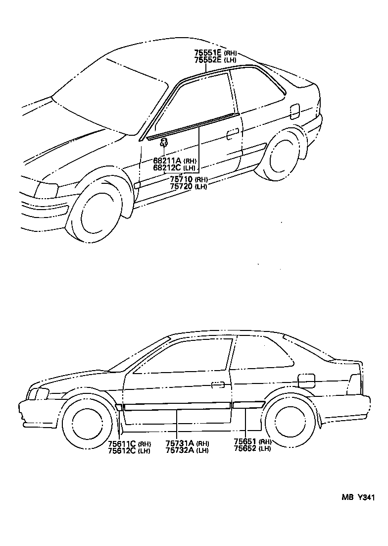  TERCEL |  SIDE MOULDING