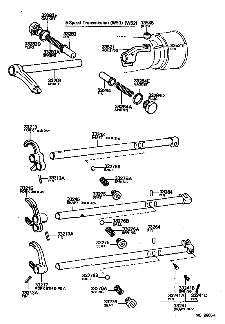 PICKUP |  GEAR SHIFT FORK LEVER SHAFT MTM