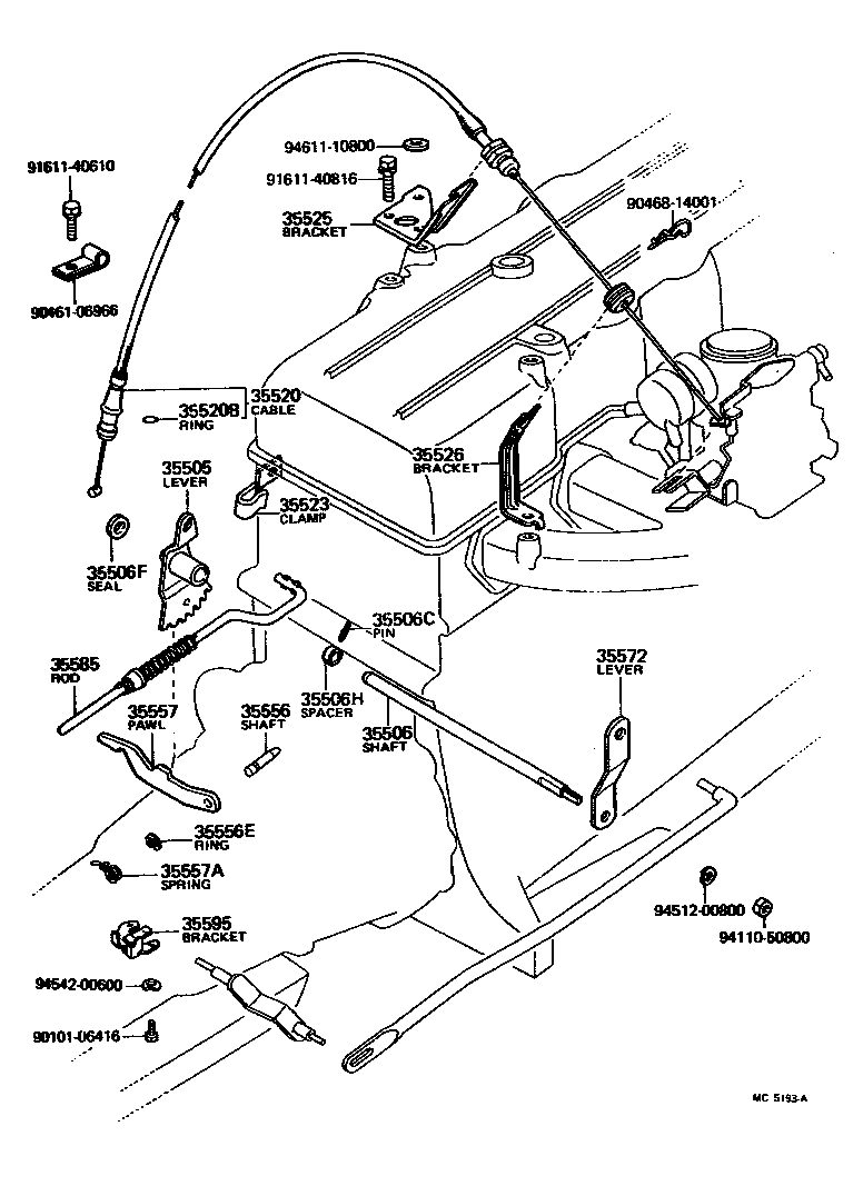  PICKUP |  THROTTLE LINK VALVE LEVER ATM