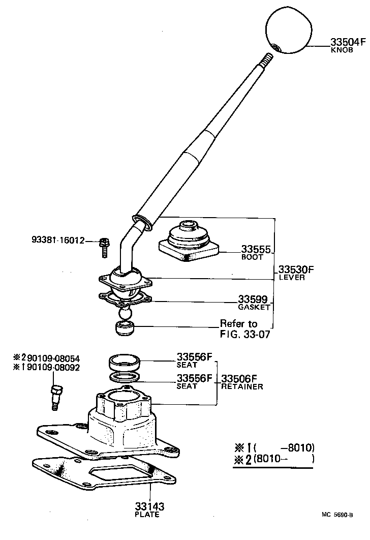  PICKUP |  SHIFT LEVER RETAINER