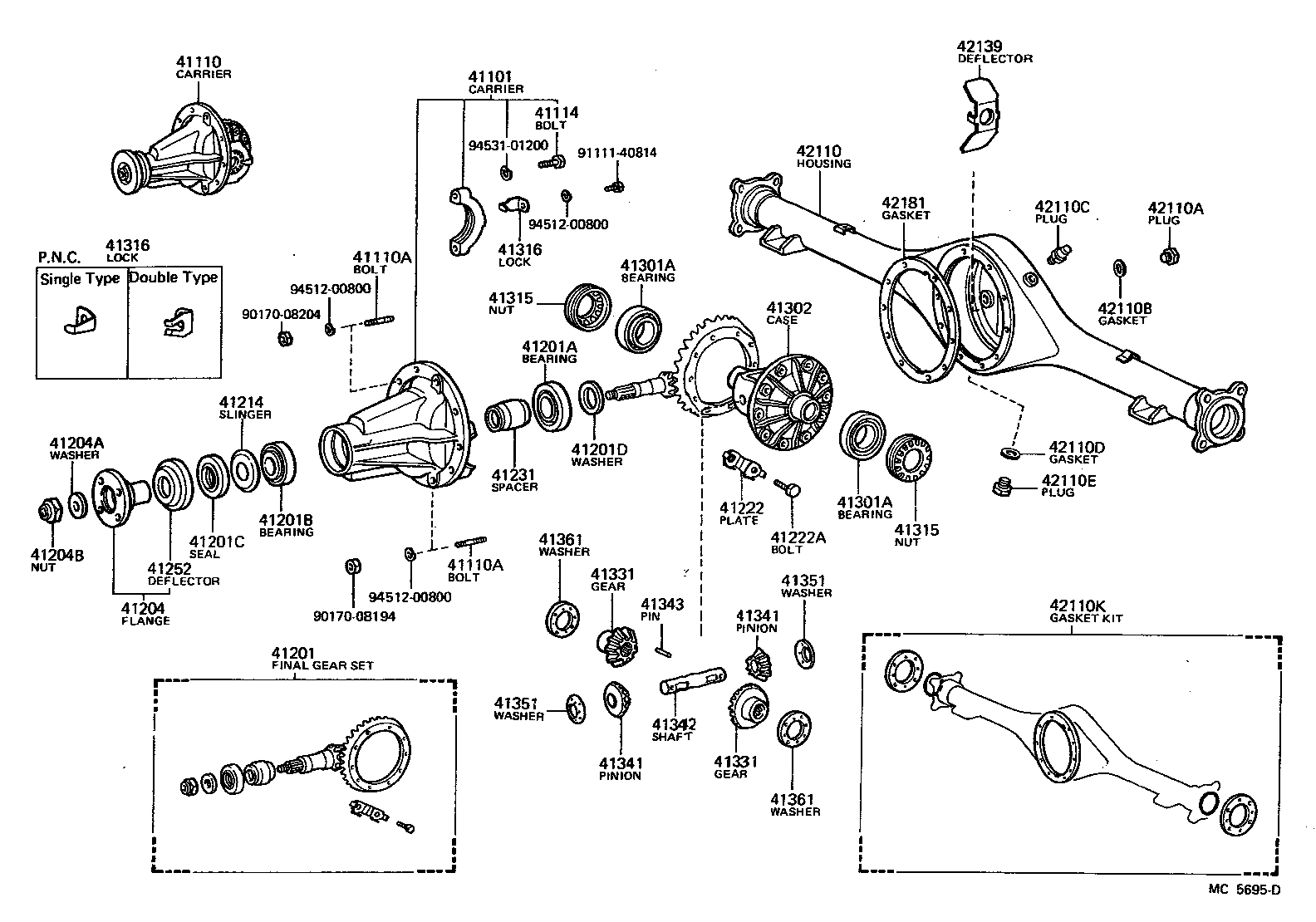  PICKUP |  REAR AXLE HOUSING DIFFERENTIAL