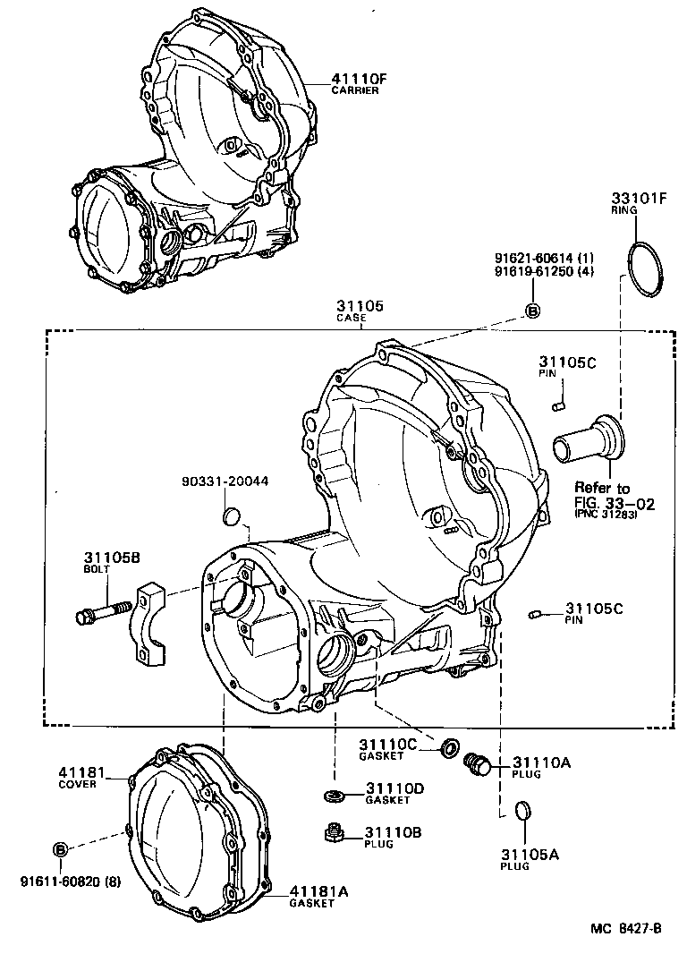  TERCEL |  FRONT AXLE HOUSING DIFFERENTIAL