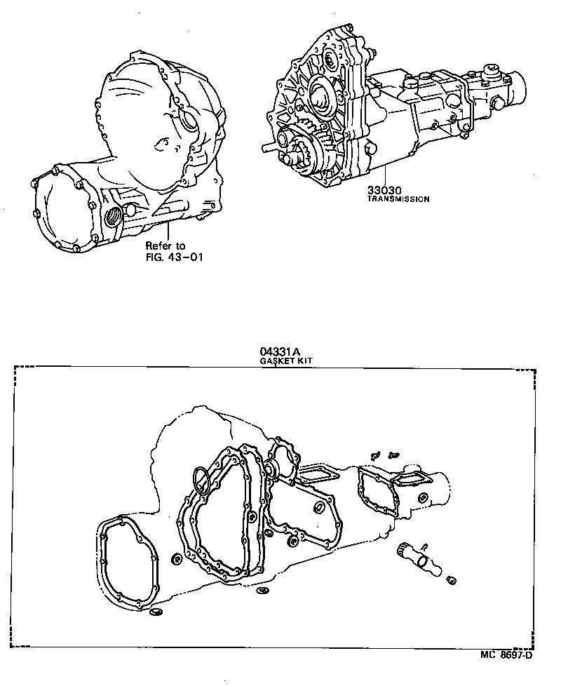  TERCEL |  TRANSAXLE OR TRANSMISSION ASSY GASKET KIT MTM