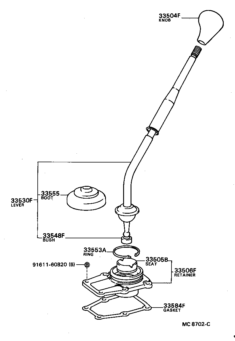  TERCEL |  SHIFT LEVER RETAINER