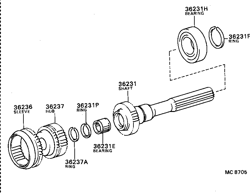  TERCEL |  TRANSFER GEAR