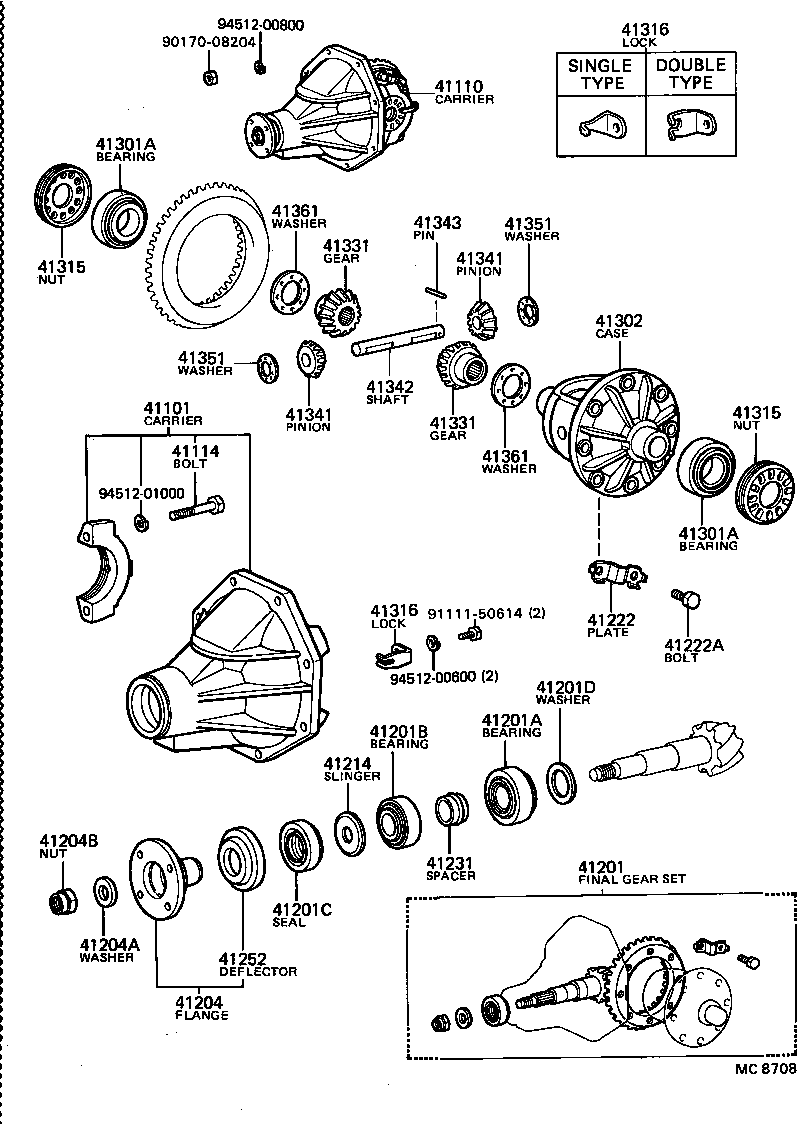  TERCEL |  REAR AXLE HOUSING DIFFERENTIAL