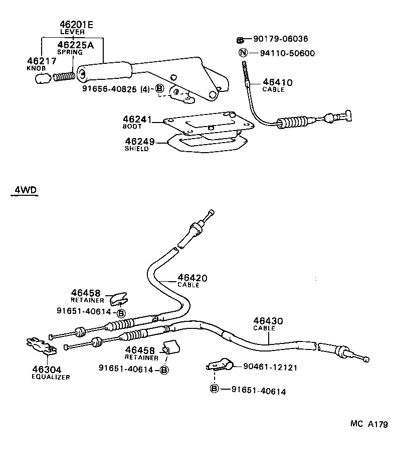  TERCEL |  PARKING BRAKE CABLE