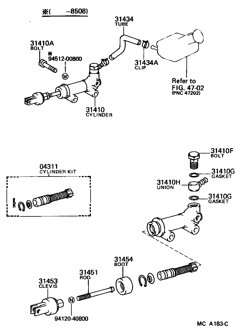  VAN |  CLUTCH MASTER CYLINDER