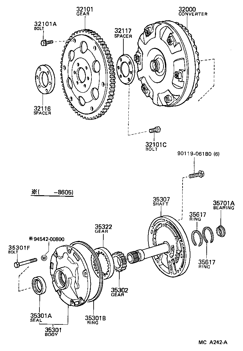  VAN |  TORQUE CONVERTER FRONT OIL PUMP CHAIN ATM