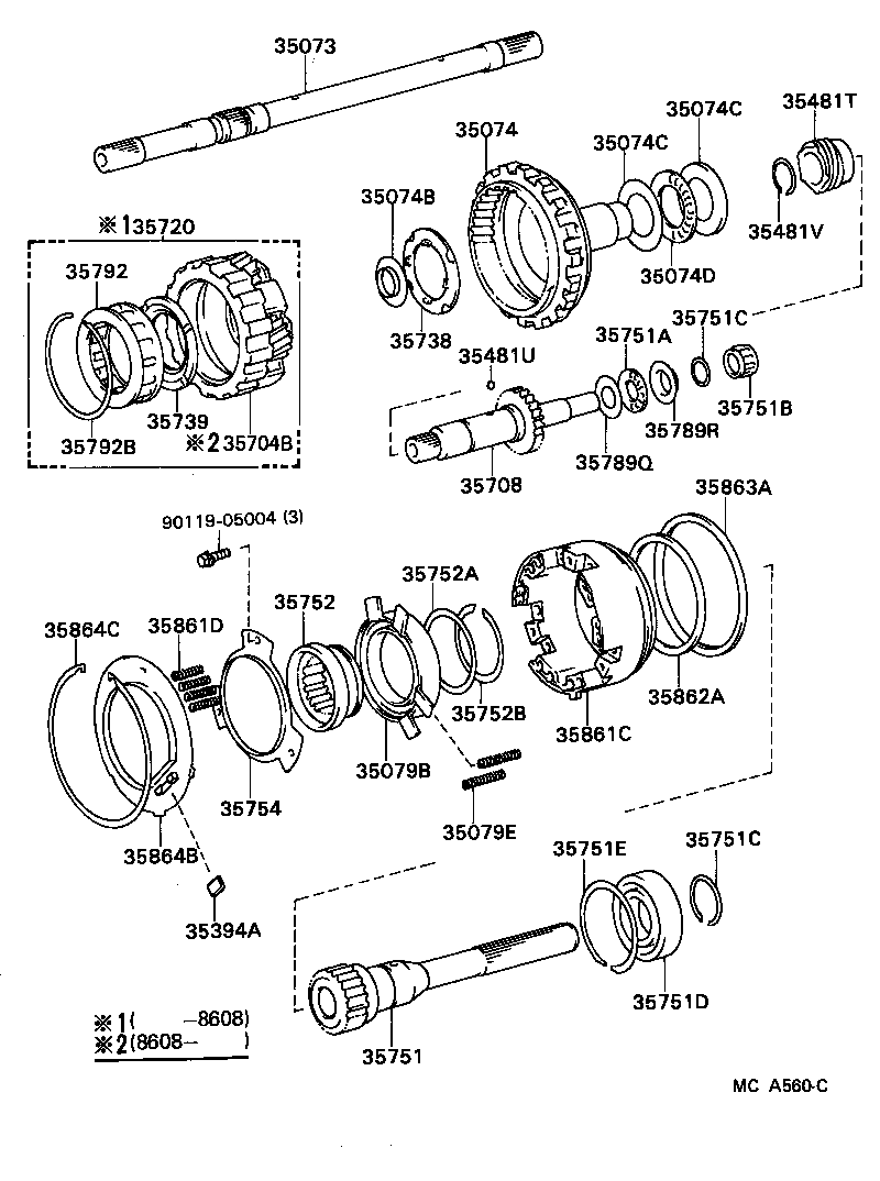  TERCEL |  PLANETARY GEAR REVERSE PISTON COUNTER GEAR ATM