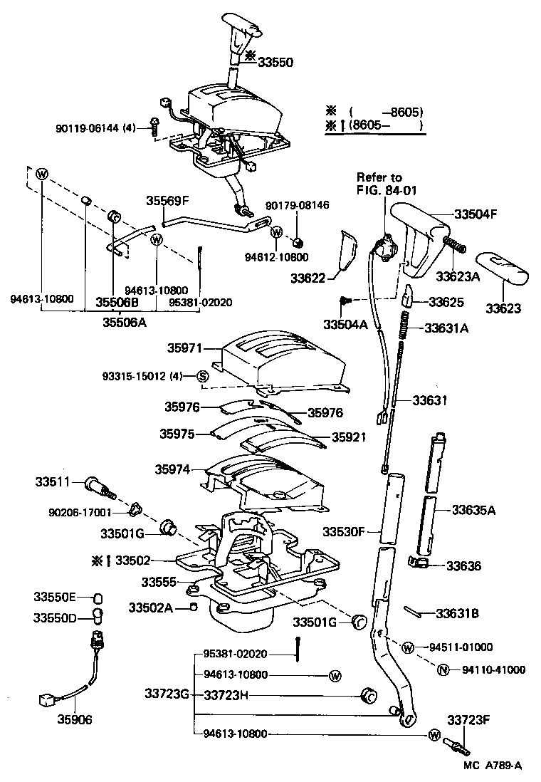  TERCEL |  SHIFT LEVER RETAINER