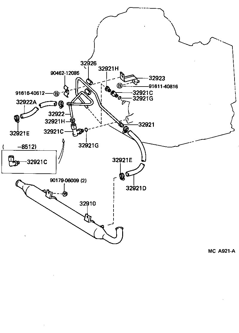  MR2 |  OIL COOLER TUBE ATM